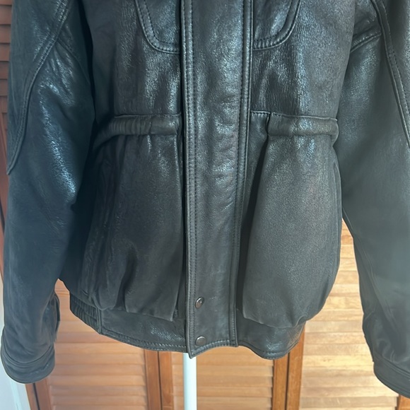 U2 Wear Me Out vintage leather jacket size m black lining. - Picture 3 of 9